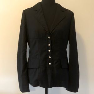 Women’s Little Black dress Laura Bennett Lightweight Black Wool blazer size XS